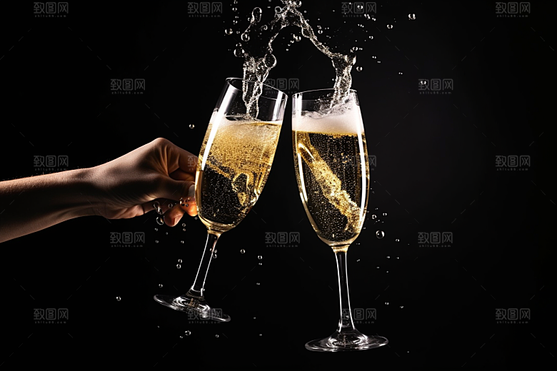 美酒高清品酒摄影图