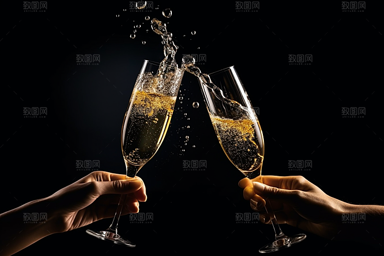 美酒精致酒瓶摄影图