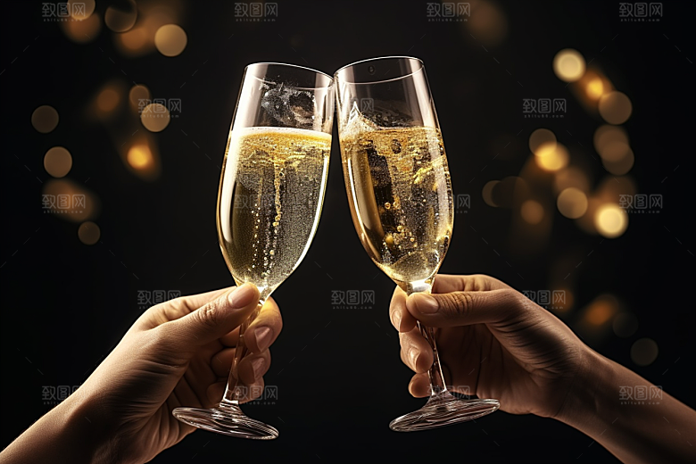 美酒酒具精致摄影图
