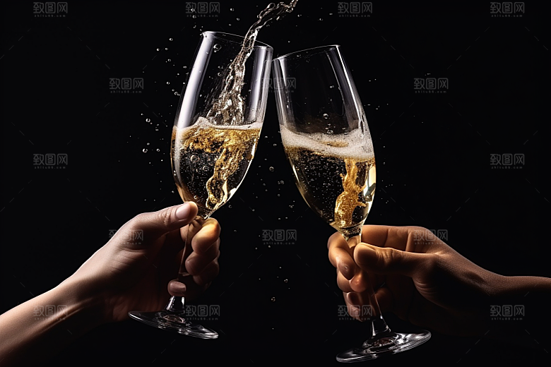 美酒酒具品酒摄影图