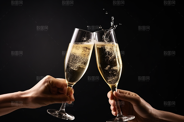 美酒酒具畅饮摄影图