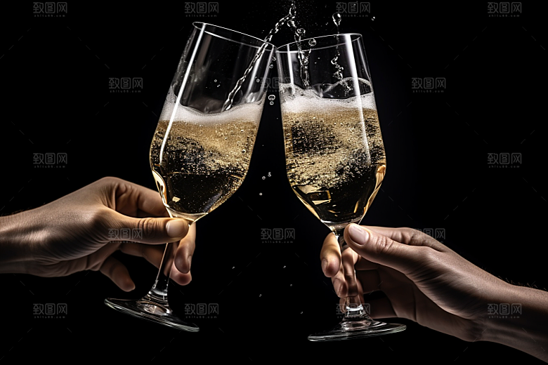 美酒酒具品酒摄影图