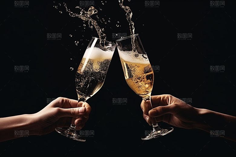 美酒酒瓶饮品摄影图