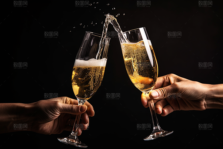 美酒酒瓶精致摄影图