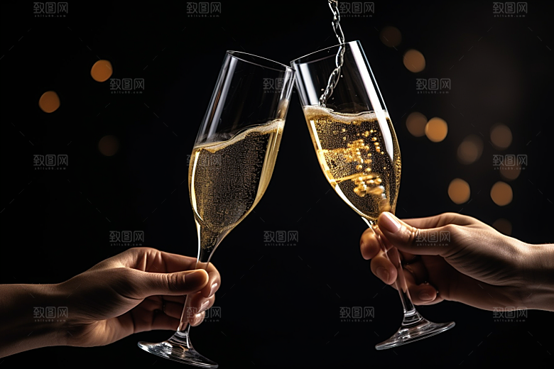 美酒酒具畅饮摄影图
