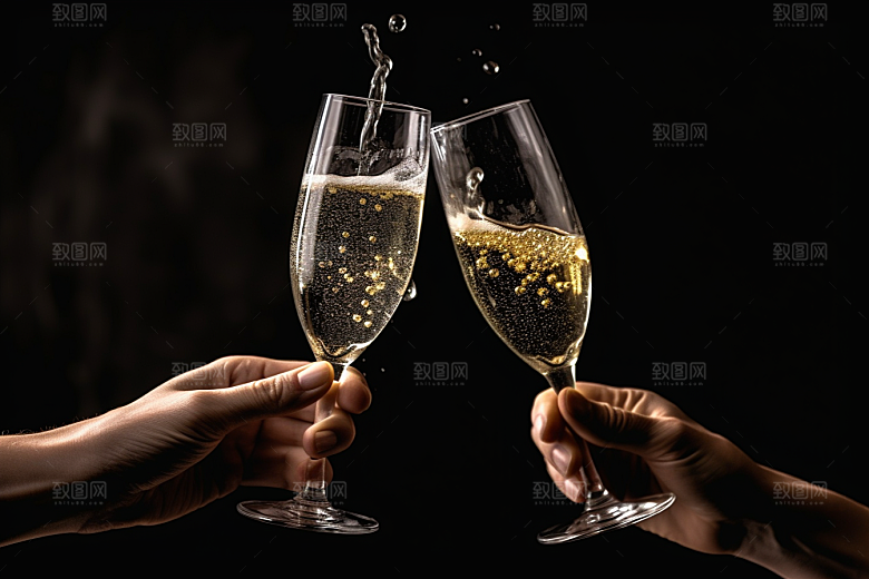 美酒酒具畅饮摄影图