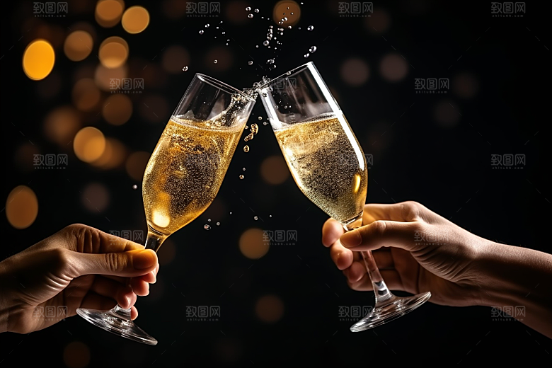 美酒饮品酒杯摄影图
