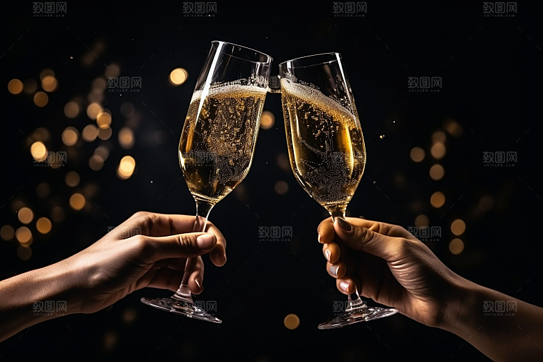 美酒酒器酒杯摄影图