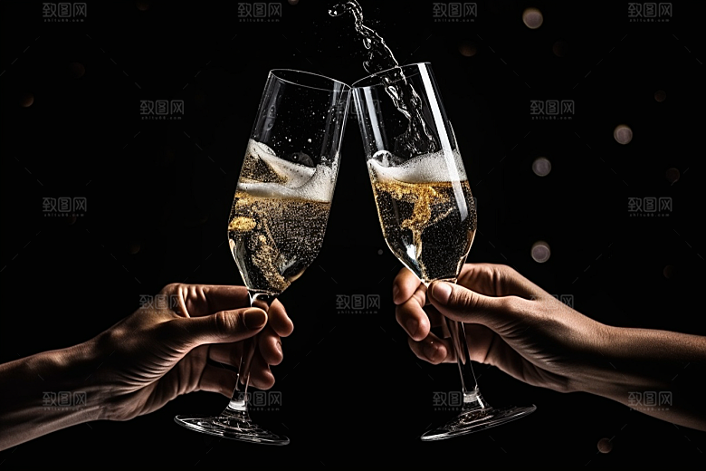 美酒酒器酒杯摄影图