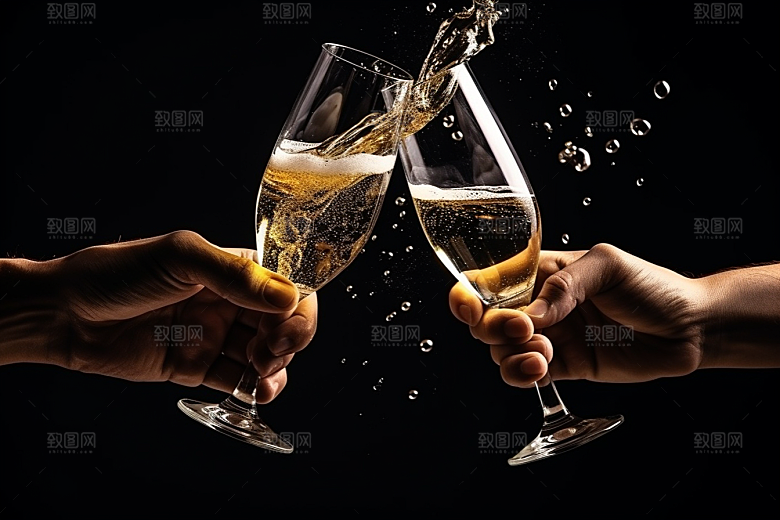 美酒酒具品酒摄影图