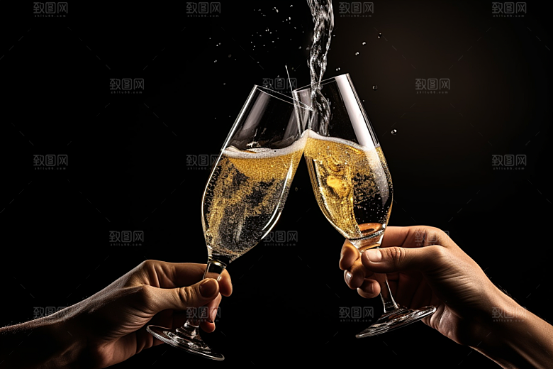美酒品酒酒具摄影图
