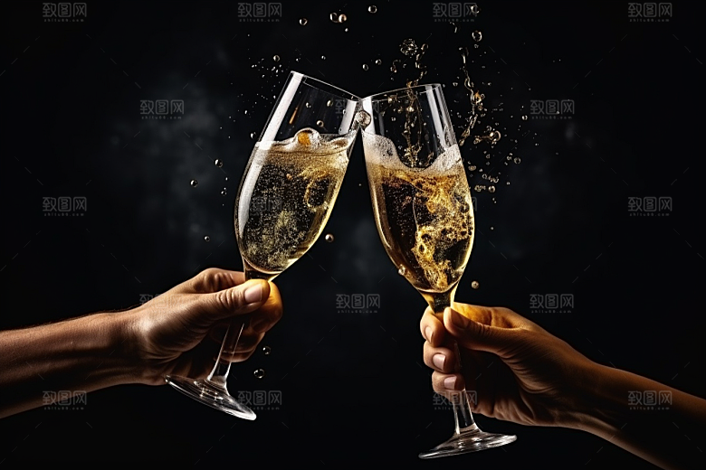 美酒酒器品酒摄影图