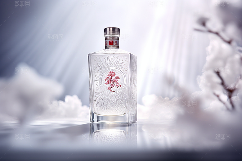 美酒畅饮精致摄影图