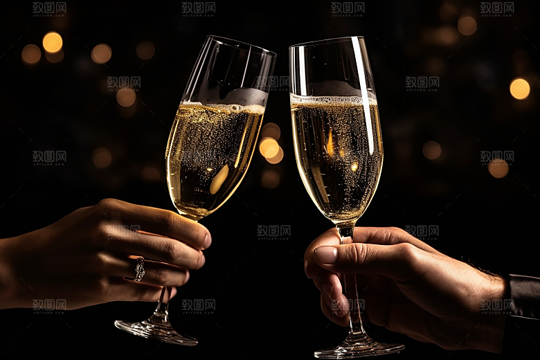 美酒品酒酒器摄影图