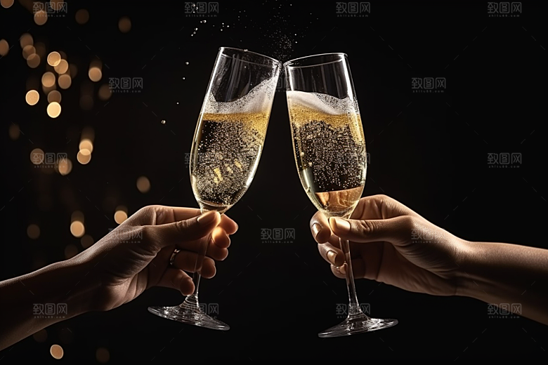 美酒酒具精致摄影图