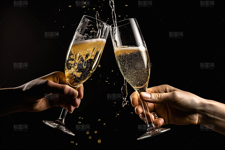 美酒精致酒瓶摄影图