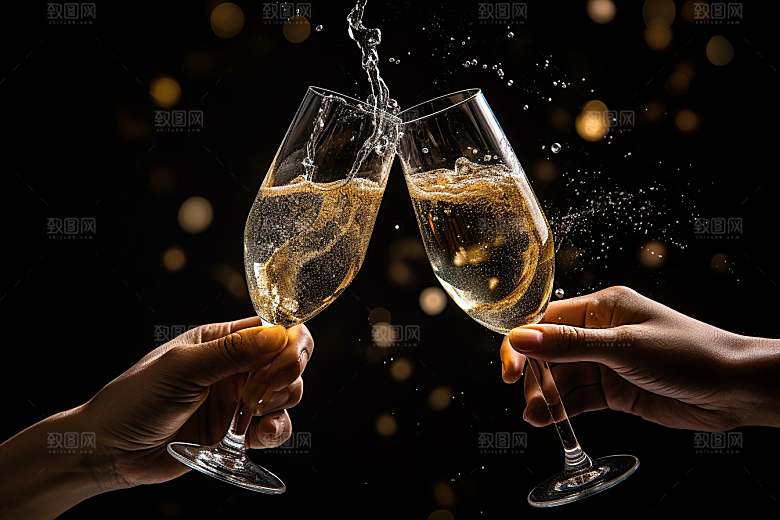 美酒酒具品酒摄影图