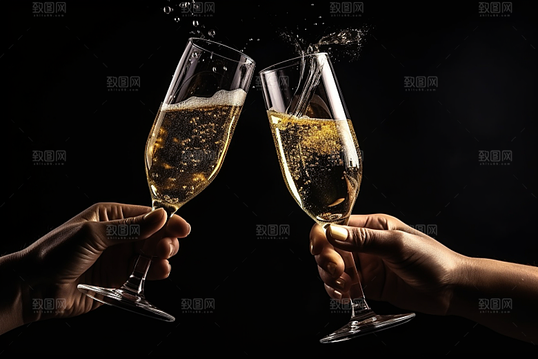 美酒品酒精致摄影图