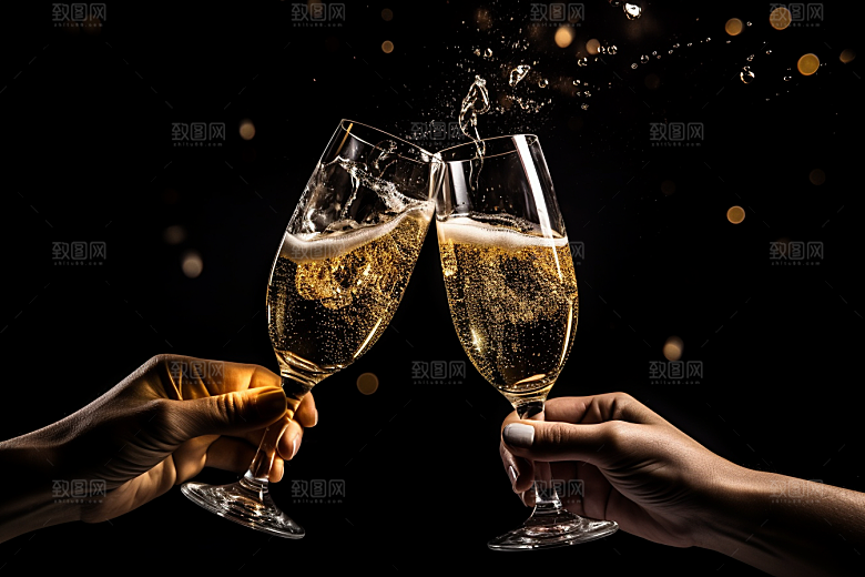 美酒品酒高清摄影图