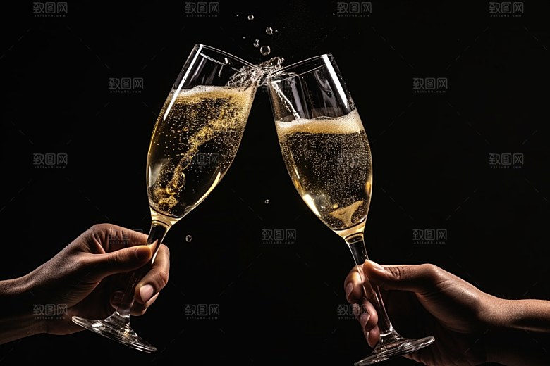 美酒酒具畅饮摄影图