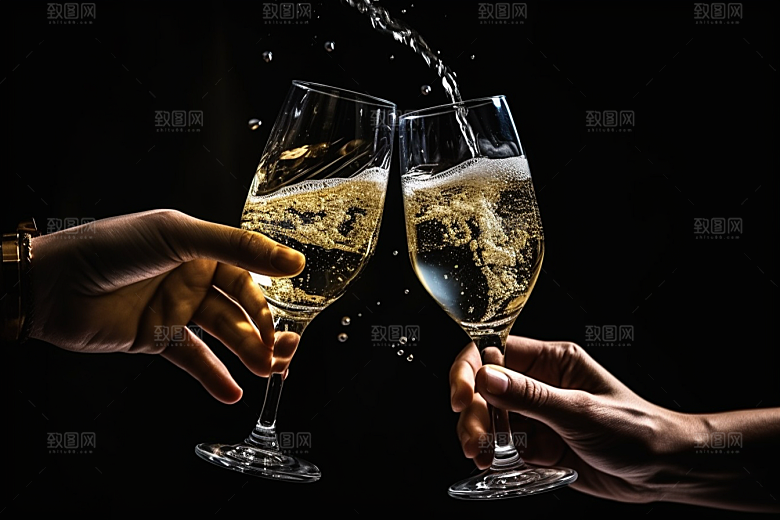 美酒畅饮酒瓶摄影图