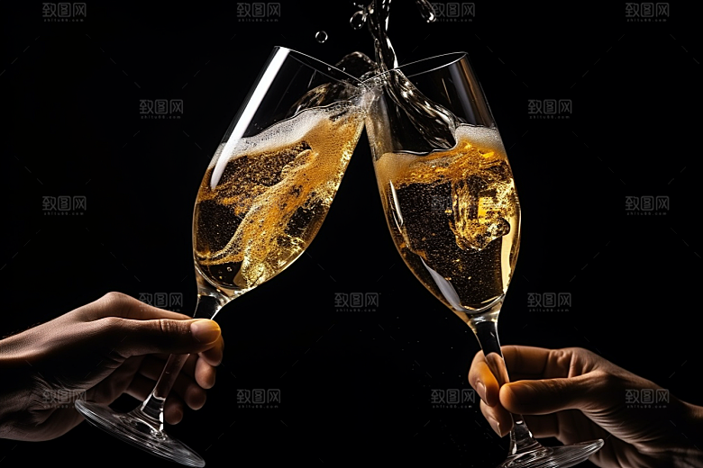 美酒酒器畅饮摄影图