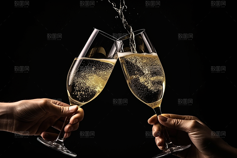 美酒品酒畅饮摄影图