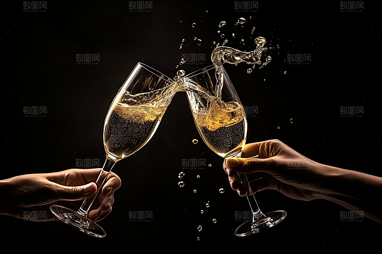 美酒酒具品酒摄影图