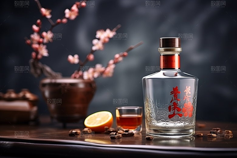美酒酒具酒杯摄影图