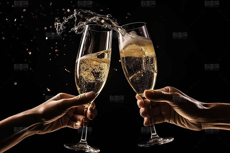美酒酒具酒瓶摄影图