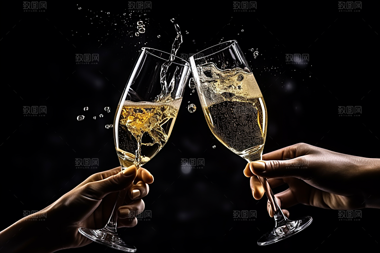 美酒酒具高清摄影图