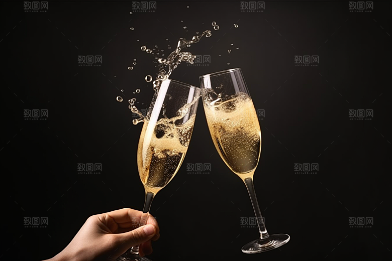 美酒品酒高清摄影图