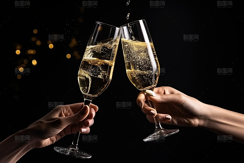 美酒酒具精致摄影图