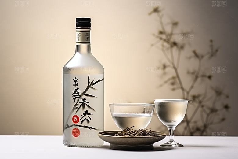 美酒酒杯高清摄影图