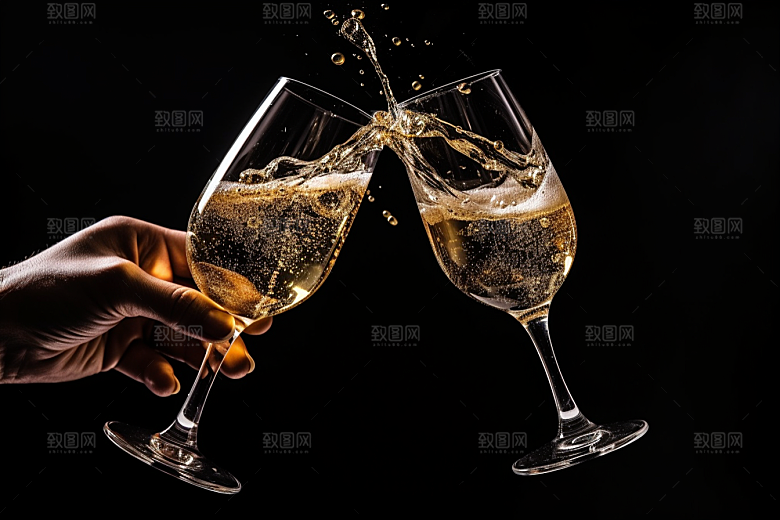 美酒酒瓶酒具摄影图