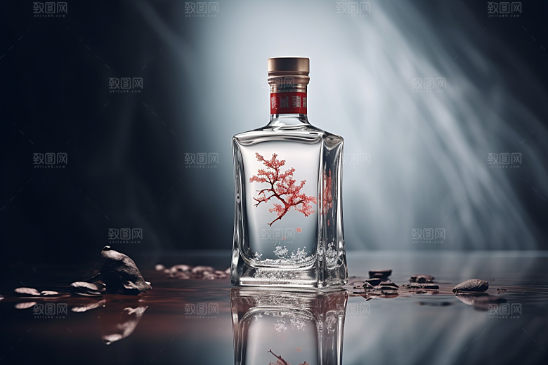 美酒品酒酒具摄影图