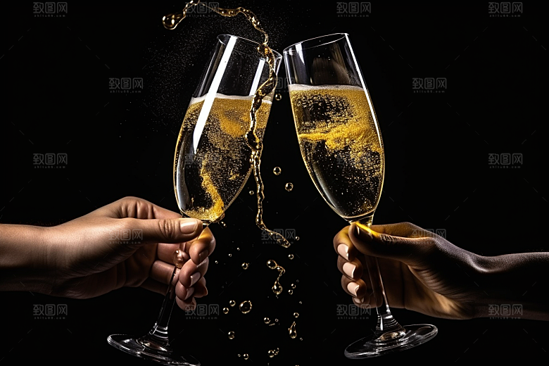 美酒酒瓶精致摄影图