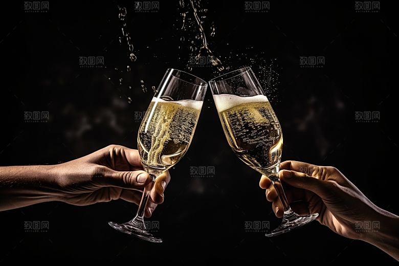 美酒品酒高清摄影图