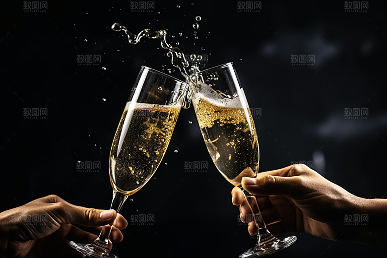 美酒品酒畅饮摄影图