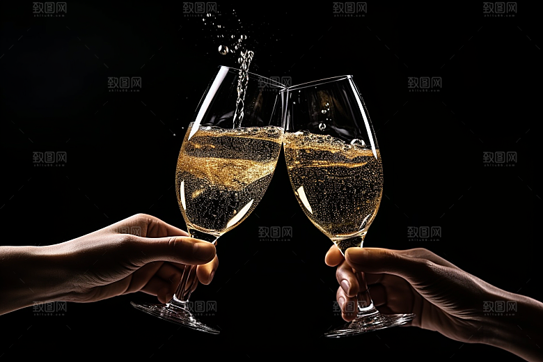 美酒品酒酒器摄影图