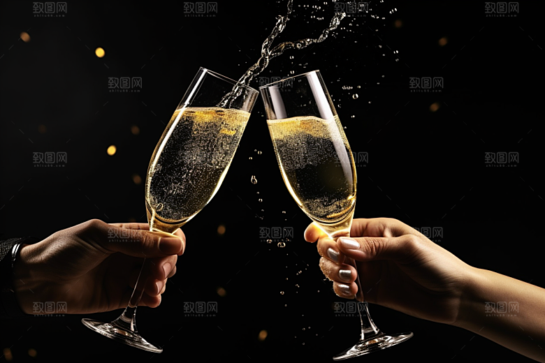 美酒酒具高清摄影图