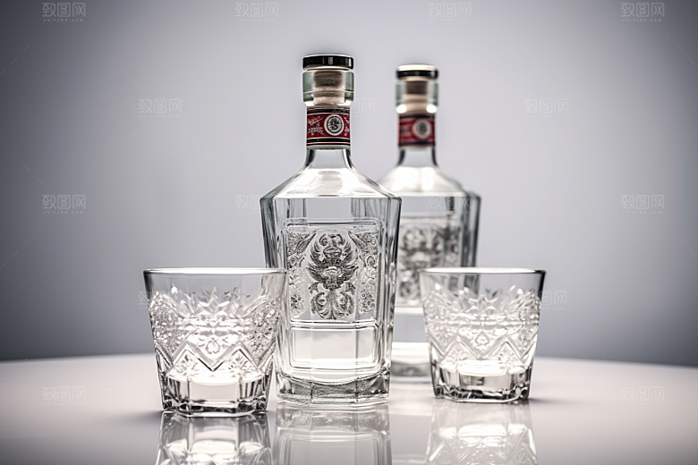 美酒品酒酒瓶摄影图