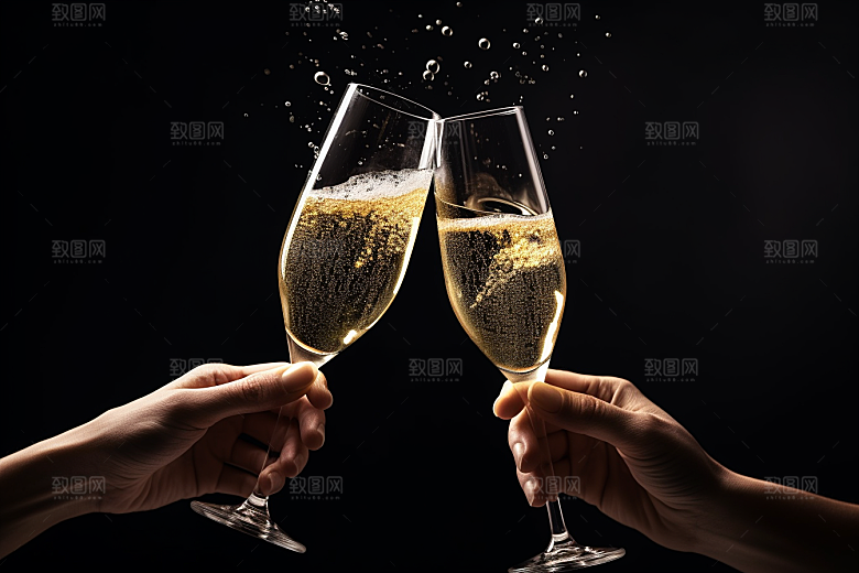美酒酒具高清摄影图
