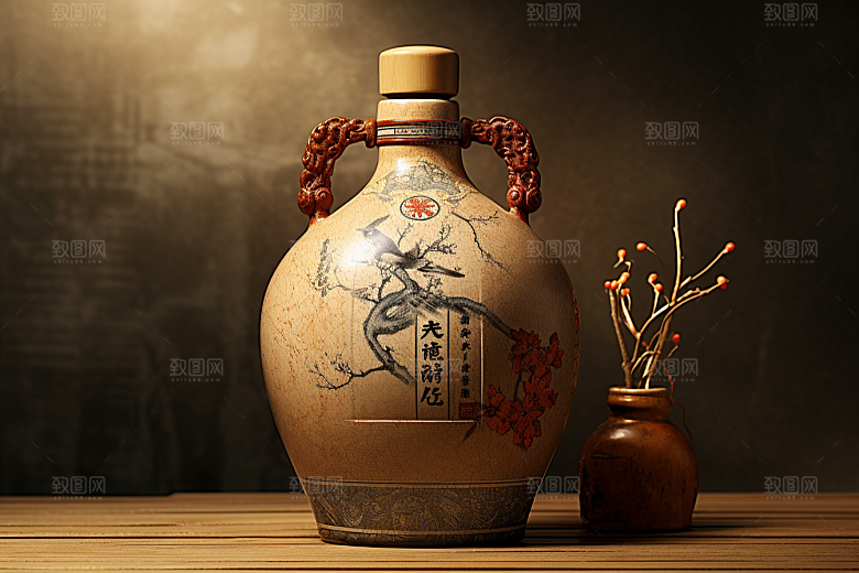 美酒饮品酒器摄影图