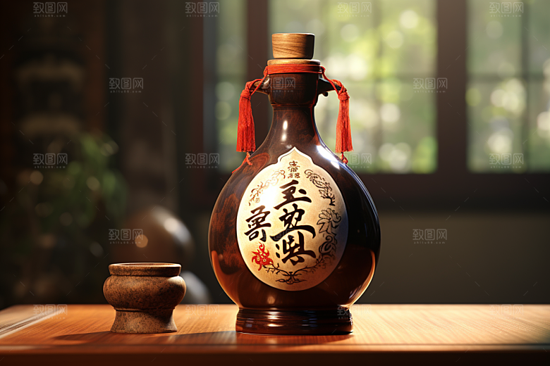 美酒畅饮高清摄影图