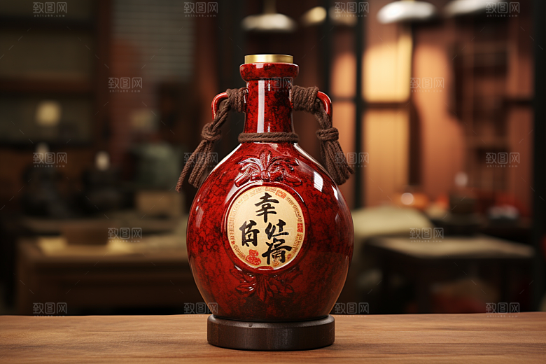 美酒酒器酒瓶摄影图
