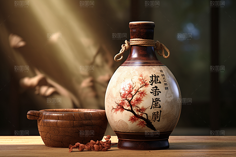 美酒畅饮精致摄影图