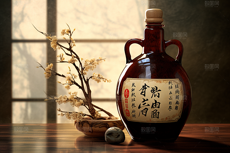 美酒品酒畅饮摄影图