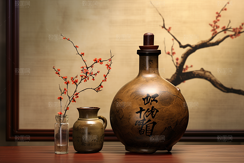 美酒精致畅饮摄影图