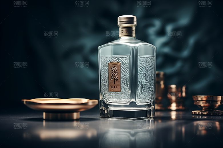 美酒品酒畅饮摄影图